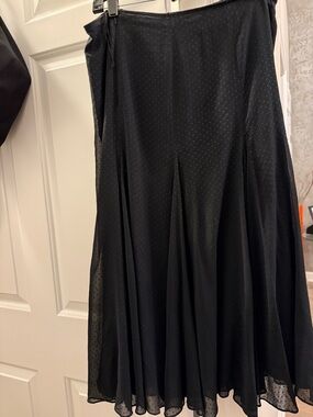Jones New York Black Polka Dot Circle Skirt